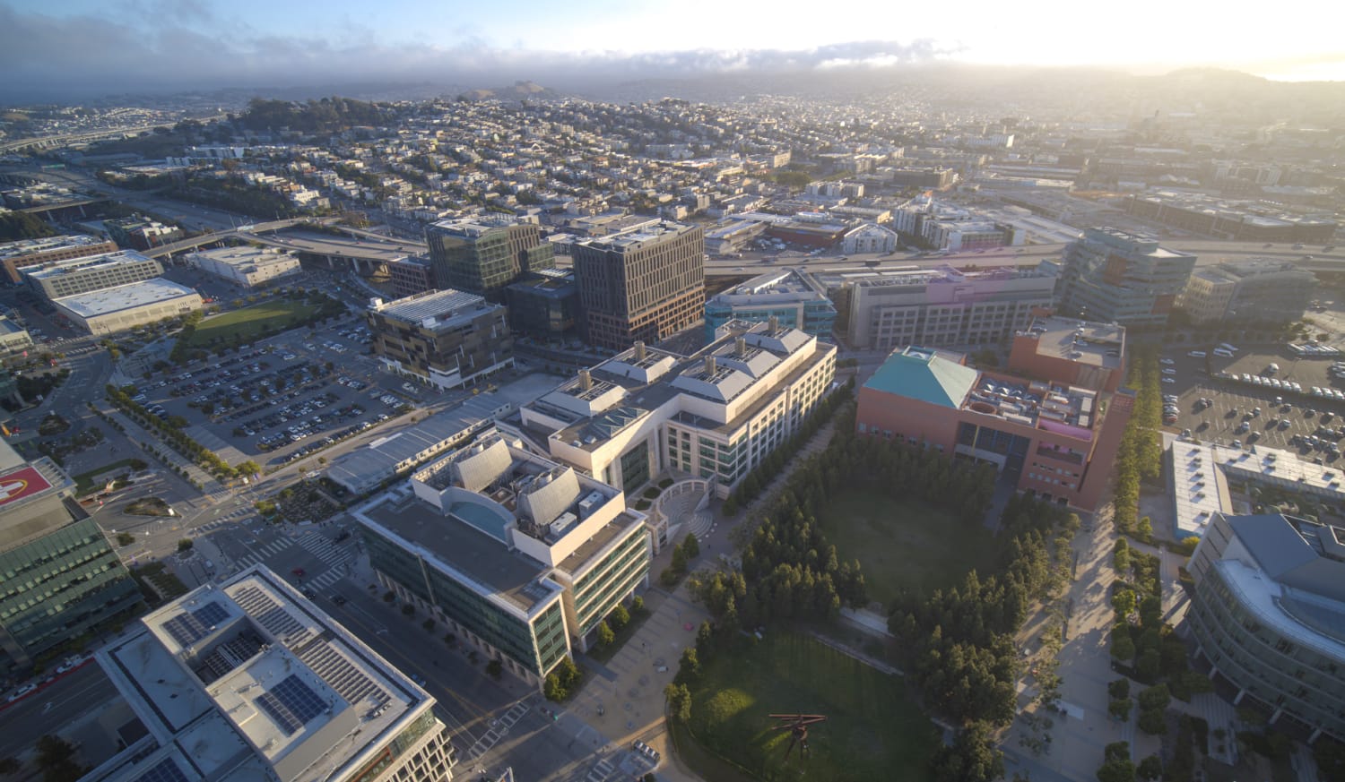 Mission Bay Campus with Sunset