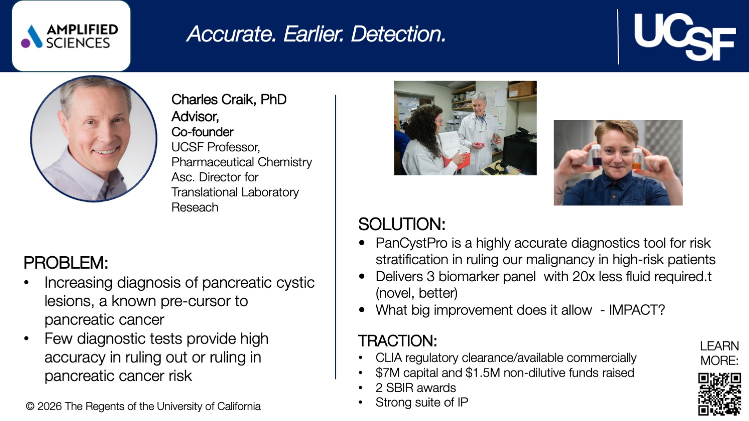 Amplified Sciences - Accurate, earlier detection for pancreatic cancer