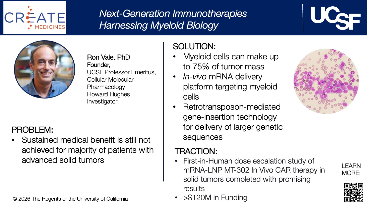 Create Medicines - Next-Generation Immunotherapies Harnessing Myeloid Biology
