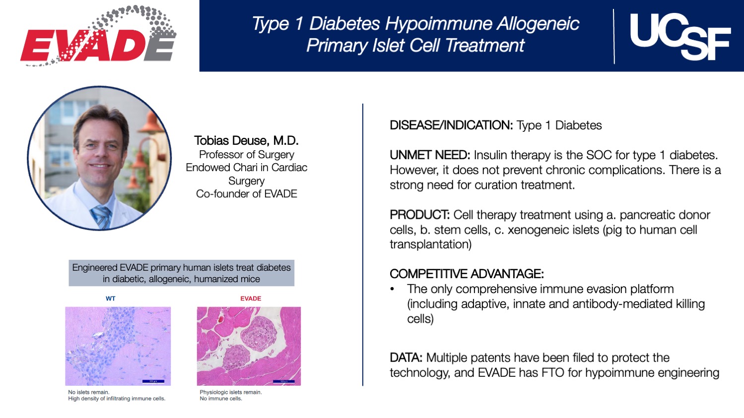 Evade - Type 1 Diabetes Hypoimmune Allogeneic Primary Islet Cell Treatment